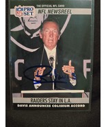 Al Davis Authentic Hand Signed Football Card Autographed Los Angeles Rai... - $116.62 CAD