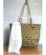 Signature Gilly Tote Leather Strap Gold Studs Designer MK w/Dustbag Mich... - $74.50 CAD
