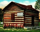 Cabin of Parents of Abraham Lincoln Married Old Kentucky Linen Postcard ... - $3.91