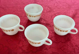 Corelle Corning Pyrex Butterfly Gold Cups (4) - Cups - £11.84 GBP