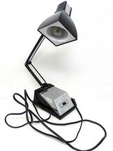 Desk Lamp Black Chrome Folding Light Underwriters Laboratories Vintage 2... - $16.76