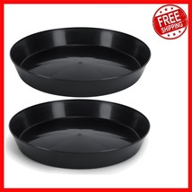 Round 16-Inch Plant Saucer Set of 2 - Ideal for Drip Protection and Plan... - $761.84 MXN