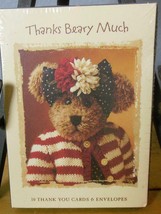 Boyds Bears  Sealed Box of 10 Thank You Notes "Thanks Beary Much" - $11.29