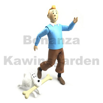 The Adventures of Tintin 18 cm PVC Action Figure with Snowy Toy Home Decoration - £27.64 GBP