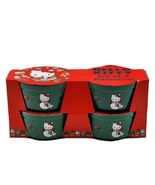 Hello Kitty Ramekins Set Of Snow Kitty &amp; Candy Cane Christmas Design Gre... - $556.20 MXN