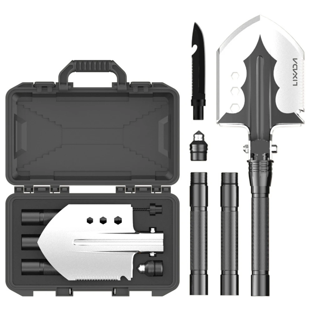 LIXADA Camping Shovel Folding Survival Shovel Multi-functional Multi-tool - £52.38 GBP