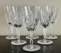 Waterford Crystal Lismore 6 7/8&quot; Tall Water Goblet Glasses Set of 6  * - £174.99 GBP