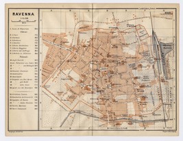 1928 Vintage City Map Of Ravenna / EMILIA-ROMAGNA / Italy - £15.15 GBP