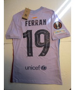 Ferran Torres Barcelona Europa League Match Purple Away Soccer Jersey 20... - $90.00
