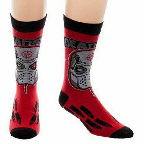 Primary image for Suicide Squad Deadshot Men's Crew Socks 1 Pair Shoe Size 8-12 Sock Size 10-13