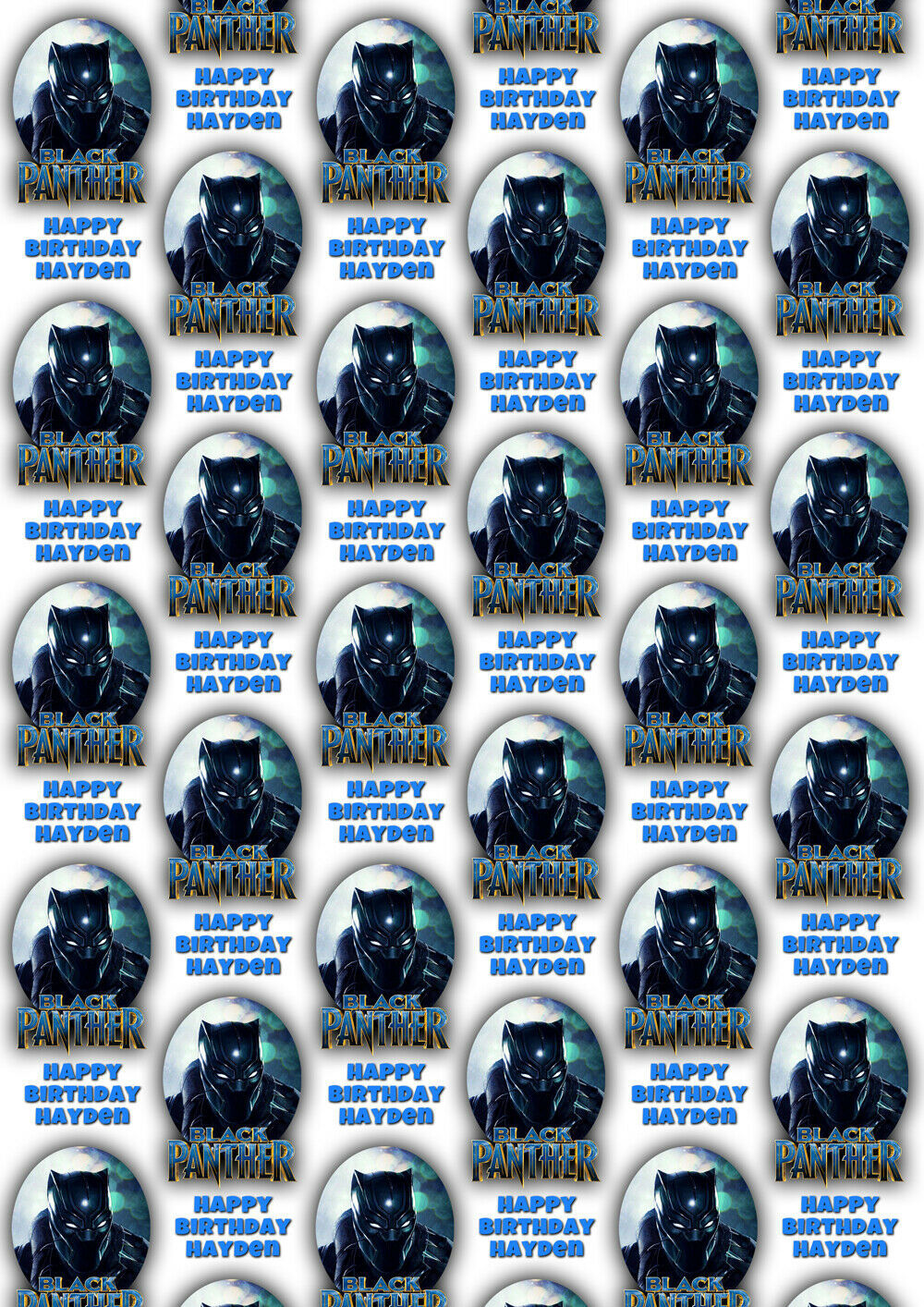 BLACK PANTHER Personalised Gift Wrap Spiderman Wrapping Paper Marvel Comic Wrapping Paper