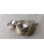 Pretty Silver Plated Leaf Shaped Sindoor Box - $446.32 MXN