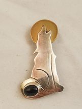 D Guerro Sterlingsilber .925 Heulender Wolf Anstecknadel Brosche Anhänge... - $72.75