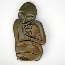 Mid Century Impressionist Soapstone Sculpture of Mother and Child - £66.62 GBP