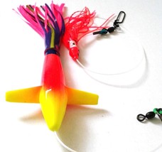 TEASER BIRD RIGGED TROLLING LURE 9&quot; incl Skirt Fish Scale Ready to ATTRA... - £7.13 GBP