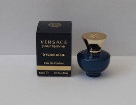 Versace Dylan Blue Pour Femme Eau de Parfum Mini Travel Size .17 oz 5 ml EDP New - £11.20 GBP