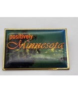 VTG Lapel Pinback Positively Minnesota 10,000 Lakes American Gold Tone  - $7.99