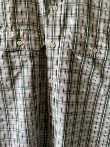 Michael Kors Green and Pink Plaid Men's Tailored Fit Cotton Sport Shirt SZ XL Item image 3