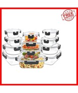 Stackable Glass Storage Containers with Airtight Lids - Ideal for Meal Prep - $72.99 CAD