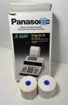 Panasonic JE-658P 10 Digit Ac DC Desk Top Calculator Extra Paper In Box - £17.08 GBP