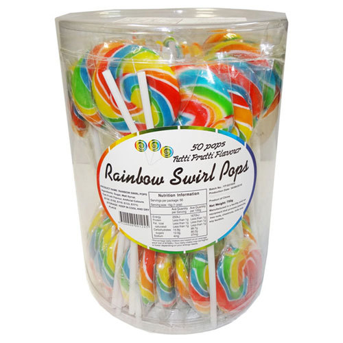Swirl Pops Lollipops (50x15g) - Rainbow - $42.14