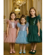 Gorgeous little princess EMERALD DRESS. SIZES 3-10 YEARS - $116.54 CAD+