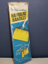 Vintage Handbag Handles Pair for Knitting or Floppy Bags Tortoise Shell Plastic - £3.87 GBP