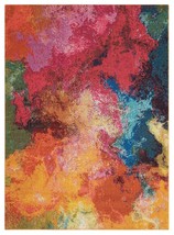 5&#39; X 7&#39; Palette Abstract Power Loom Non Skid Area Rug - £311.42 GBP