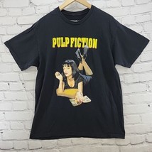 Pulp Fiction Uma Thurman T-Shirt Adult Medium Graphic Tee Black Short Sl... - £15.56 GBP
