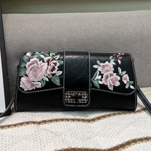 New Chinese Style Embroidery Should Bag Flower Vintage Leather Crossbody Bags - £68.01 GBP