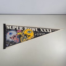 Super Bowl 31 Pennant New England Patriots Green Bay Packers Feel The Power - £10.00 GBP