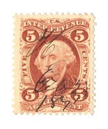 1862-71 5c U.S. Internal Revenue, First Issue, Washington, R23d, Agreeme... - $112.28 MXN