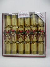 Robin Reed 6 Christmas Crackers Ring O Bells Gold with Hat Joke and Gift - $32.18