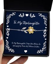 Epic Stepdaughter Sunflower Bracelet, to My Stepdaughter I Hope You Believe in Y - £38.23 GBP