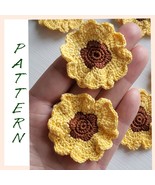 Fall crochet flower pattern, easy crochet yellow and brown gerbera instr... - £7.07 GBP