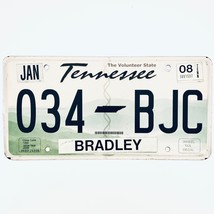 2008 United States Tennessee Bradley County Passenger License Plate 034 BJC - £13.30 GBP