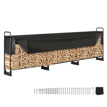 VEVOR 12.7FT Outdoor Firewood Rack with Cover, 152x14.2x46.1in,Heavy Dut... - $141.43