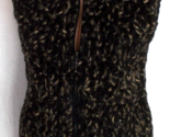 K-I-K-I-T MAURICE SASSON Vest Shaggy Fur-Look Ribbed Knit Full Zip Women M - £11.81 GBP