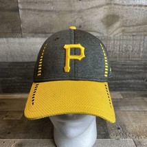 Pittsburgh Pirates Hat Cap Adult One Size New Era 39Thirty MLB Gray Yellow - $10.35