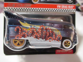 Hot Wheels, RLC 2019 Holiday VW Drag Bus, Spectraflame Steel Blue, White Walls - £43.90 GBP