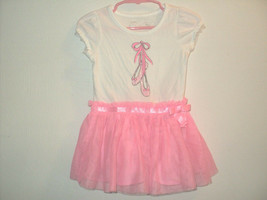Cherokee Infants 18 Months Dress Ballerina Pink Netting Skirt Short Sleeves - £9.52 GBP