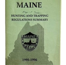 Maine 1995-96 Hunting &amp; Trapping Regulations Vintage 1st Printing Bookle... - £14.99 GBP