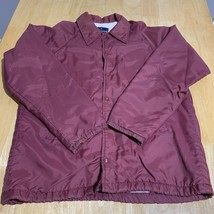 Vintage Dee Cee Rappers Men’s Nylon Jacket Maroon Lined Size Medium USA ... - $35.24