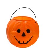 Vintage Blow Mold Jack-O-Lantern Pumpkin Halloween Candy Bucket USA Gene... - €9,02 EUR