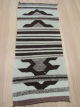 Antique Navajo double saddle blanket rug 36”x16” American Indian art - £224.16 GBP