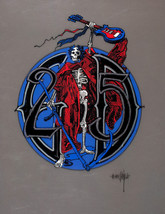 Framed canvas art print Grateful Dead 25th Anniversary Skeleton Grim Reaper w - £31.81 GBP+