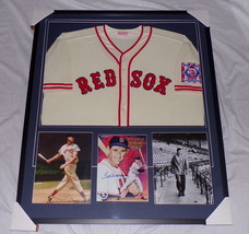 Ted Williams Signed Framed 34x39 Jersey &amp; Photo Display Upper Deck Red Sox - £1,266.51 GBP