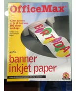 OFFICE MAX BANNER INKJET PAPER 100 SHEET PACKAGE WHITE (NEW IN CELLOPHANE) - $318.29 MXN