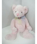 Animal Alley Plush Pink sparkle fur teddy bear 2000 Toys R Us rainbow bo... - $51.97