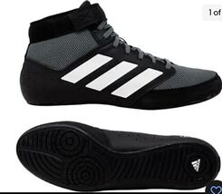 ADIDAS MENS MAT HOG 2.0 WRESTLING BLACK/GREY SHOES!!(13) - $47.49